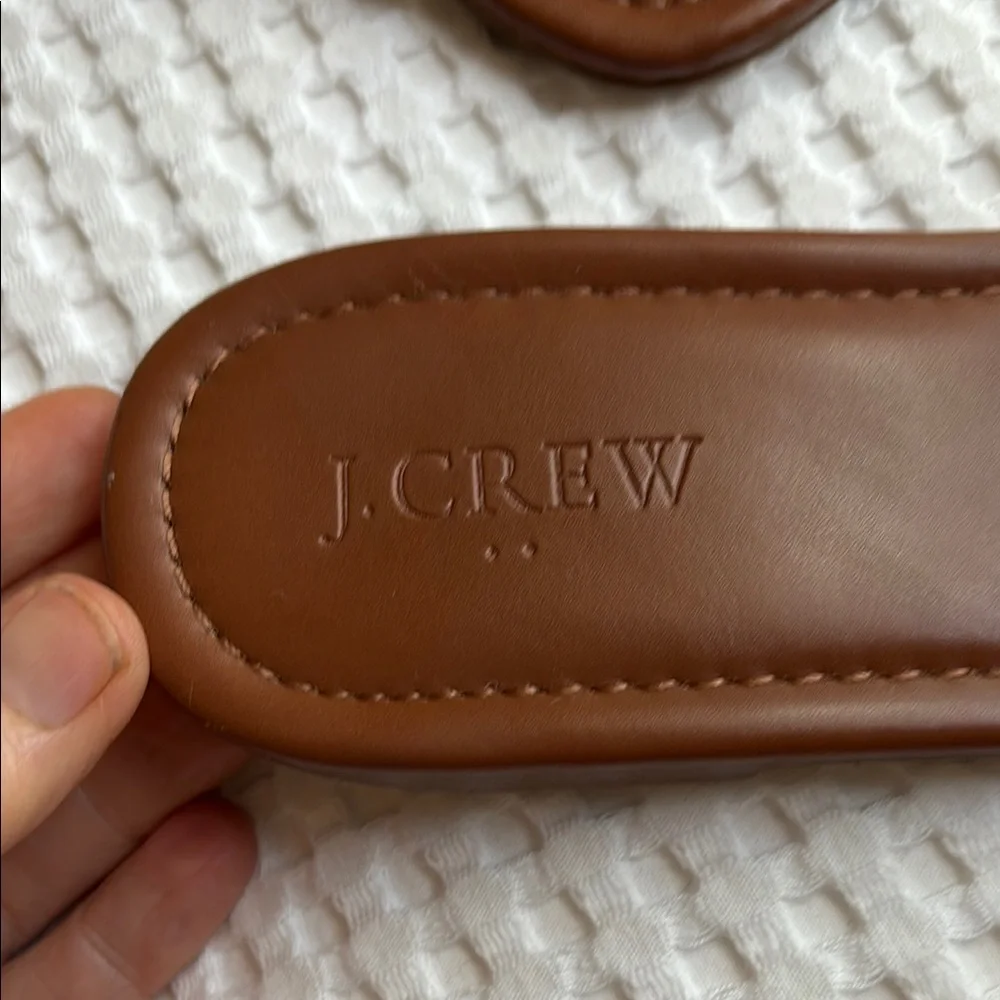 J. Crew Brown and Cream Minimalist Sandals - Picture 2 of 6